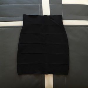 BCBG black bandage skirt