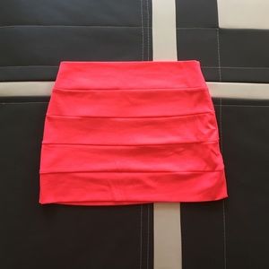 Hot pink mini summer skirt