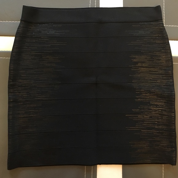 Guess black bandage skirt with side detail