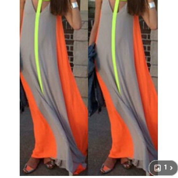 Multi color maxi dress