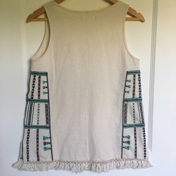 Madewell Embroidered Fringe Tank - Picture 2 of 4