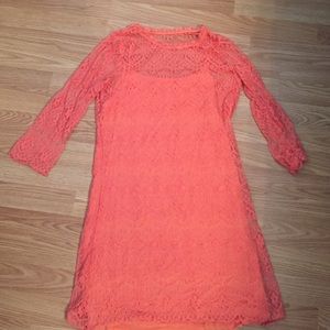Peach Lace Dress