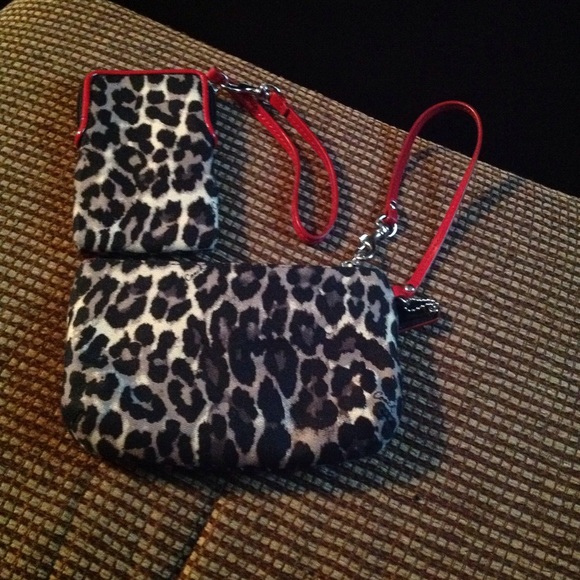 Coach Red Ocelot Leopard Set - Picture 2 of 4