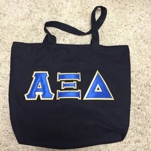 Alpha Xi Delta Stitched Bag