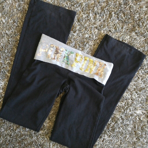 👄PINK Gold Ombre Sequin Yogas