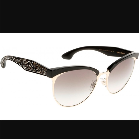 Miu miu black and gold sunglasses