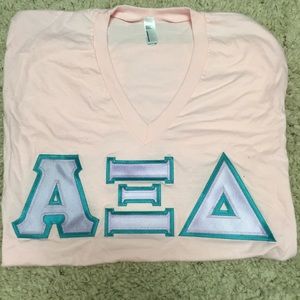 Alpha Xi Delta Stitched Letters