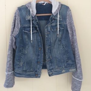 Free People Denim/ Jersey Jacket