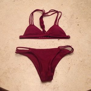 Size medium maroon bikini