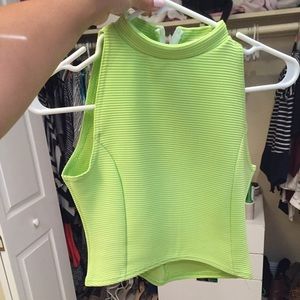 Green crop top