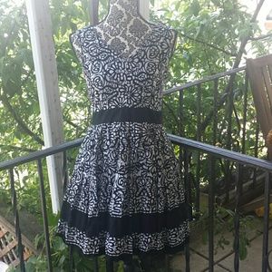Taylor Black and White Dress