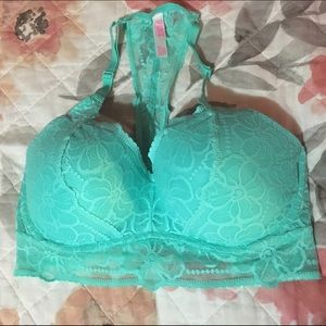 VS Pink Tropical Lace Push Up Bralette $20