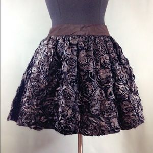 🎃🎃🎃Black 3D Roses Miniskirt