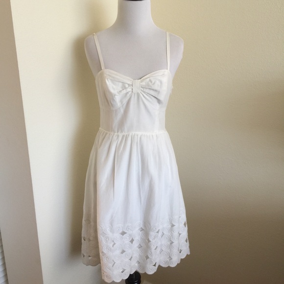 Trina Turk White Embroidered Sundress