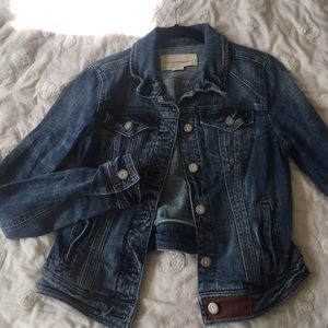 Anthropologie Pilcro Cropped Denim Jacket