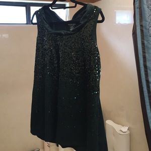 Gorgeous Dark green sequined blouse.
