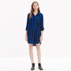 Madewell Latitude Shirtdress in blue Buffalo Check