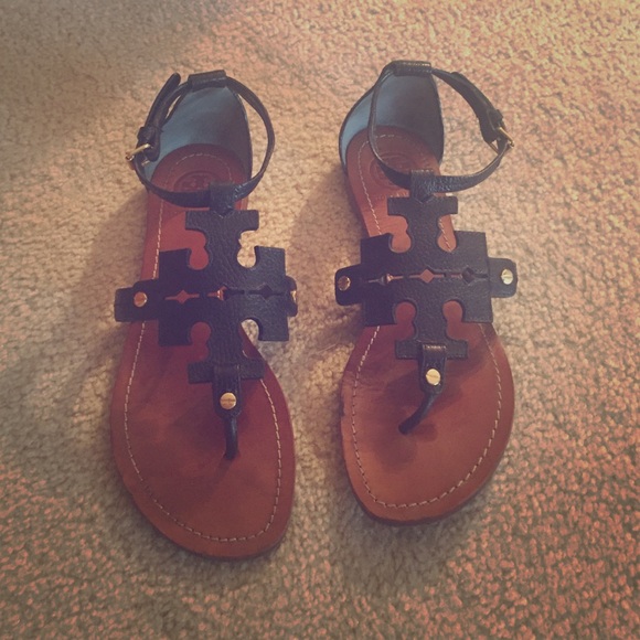 Tory Burch leather ankle strap sandals