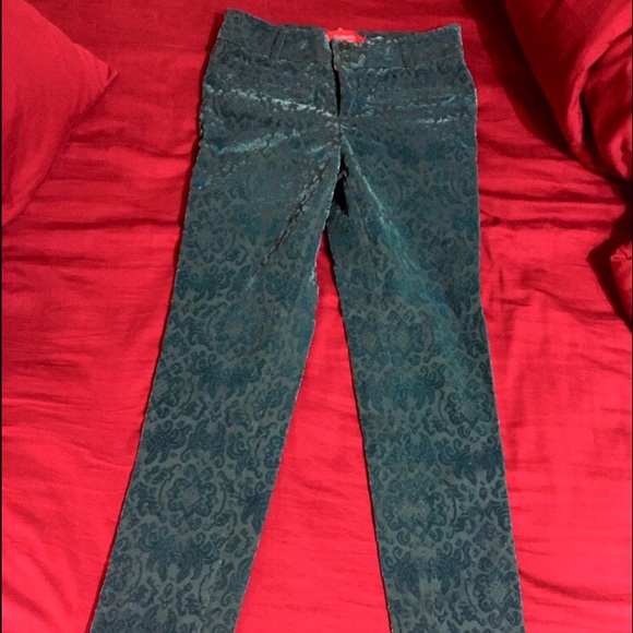 ANTHROPOLOGIE velvet ankle pants