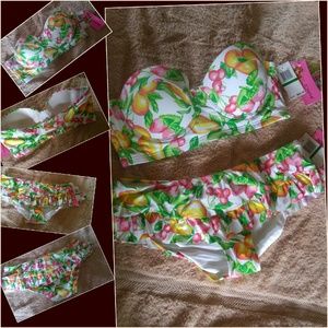 Betsy Johnson 2-Piece Swimsuit Size L