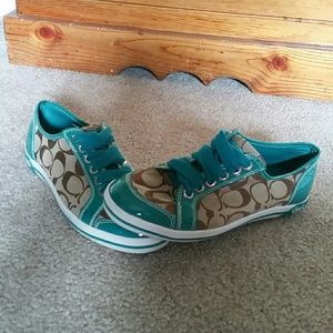 Turquoise COACH Sneakers