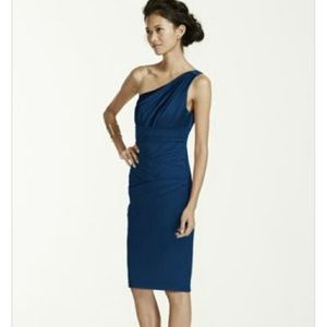 One Shoulder Dress with side Ruching