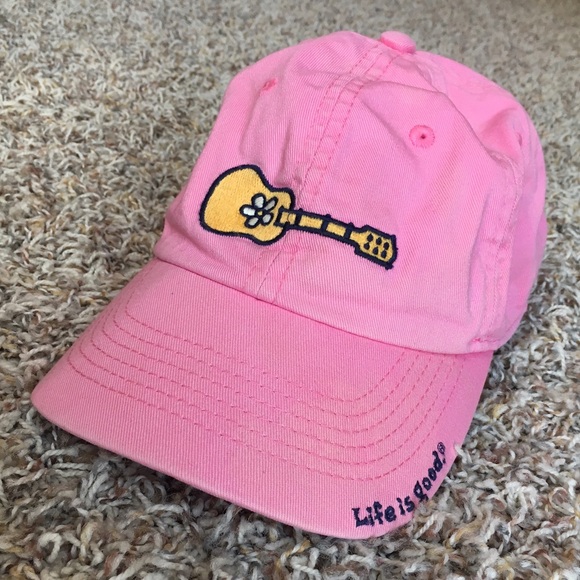 Life is Good Pink Guitar Hat