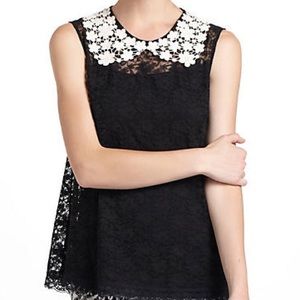 Anthropologie Eloise Lace Peter Pan Collar Blouse