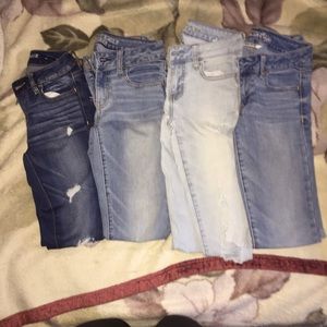 4 American Eagle jeggings/jeans