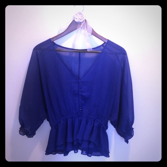 Sheer Blue Top