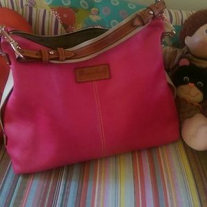 Large Leather Dooney & Bourke Pink/Tan Bag
