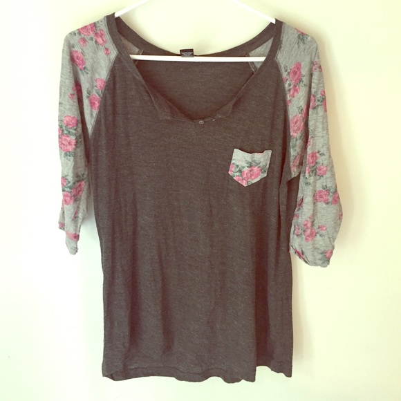 Floral Baseball Tee