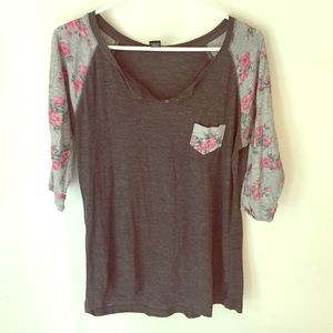 Floral Baseball Tee