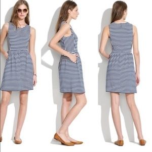 Madewell striped fit and flare knit dress
