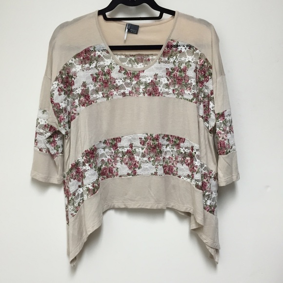 Urban Outfitters shirt with lace cutouts