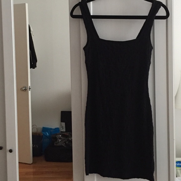 Free people body con black dress!