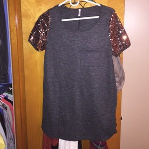 Pinkblush sequin maternity shirt