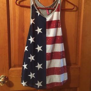 American flag tank top