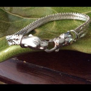 ☀️Panther Head Sterling Silver Bracelet 🌺