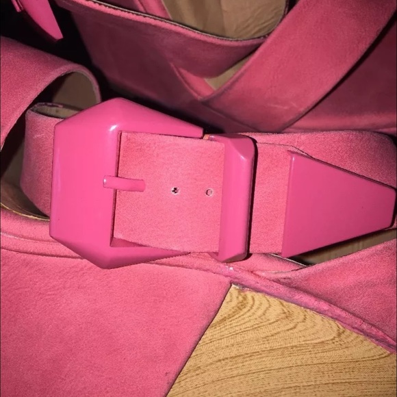 Posh wedge sandals wrap around ankle Coral - Picture 2 of 4