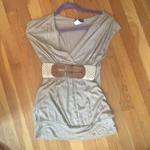 NEVER WORN shirt with belt in the middle