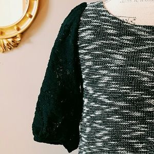 Anthropologie Tweed and Lace Tunic