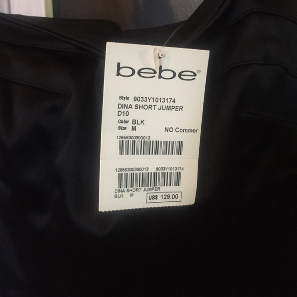 New w/tags black Bebe Romper - Picture 2 of 4