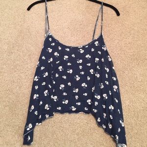 Abercrombie navy blue crop top