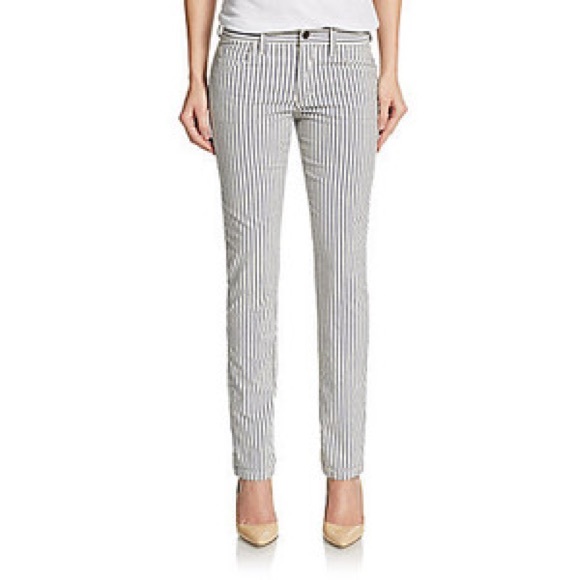 Joe's jeans slim striped skinny jeans 24