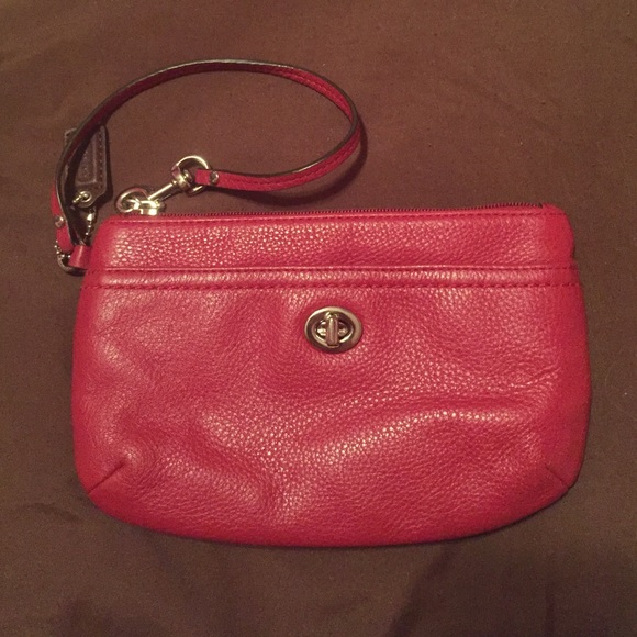 Burgundy Coach wristlet
