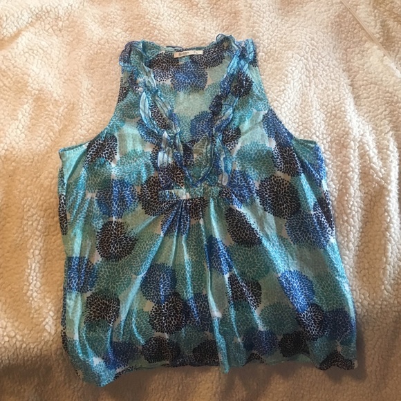 Blue white and navy dress top - Picture 1 of 2