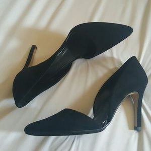 Banana Republic Suede Black D'orsay Pumps