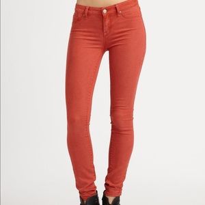 Marc by Marc Jacobs red stick stretch skinny jeans