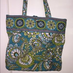 Large Vera Bradley tote in Peacock (retired)